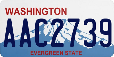 WA license plate AAC2739