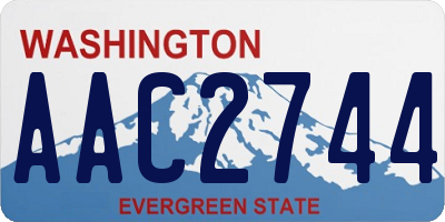 WA license plate AAC2744