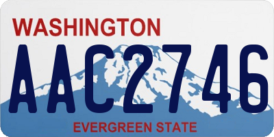 WA license plate AAC2746