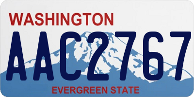 WA license plate AAC2767