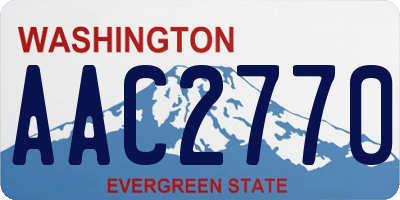 WA license plate AAC2770