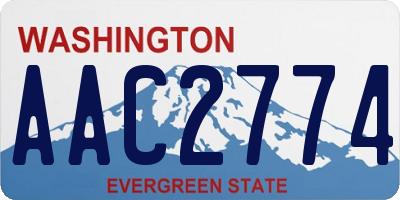 WA license plate AAC2774