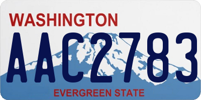 WA license plate AAC2783