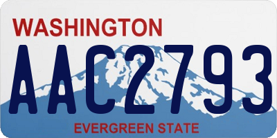WA license plate AAC2793