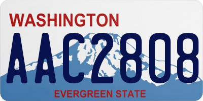 WA license plate AAC2808