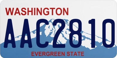WA license plate AAC2810