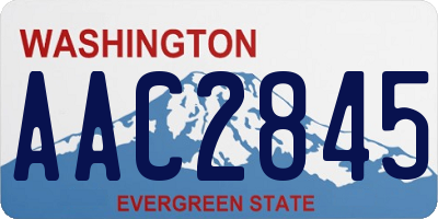 WA license plate AAC2845