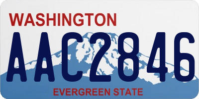WA license plate AAC2846
