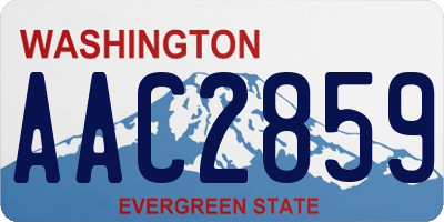 WA license plate AAC2859