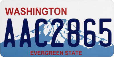 WA license plate AAC2865