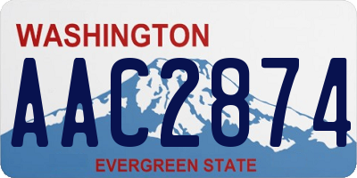 WA license plate AAC2874