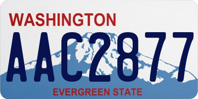 WA license plate AAC2877