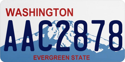 WA license plate AAC2878