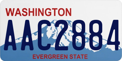 WA license plate AAC2884
