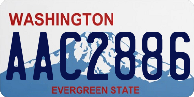 WA license plate AAC2886