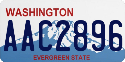 WA license plate AAC2896