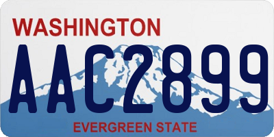 WA license plate AAC2899