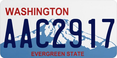 WA license plate AAC2917