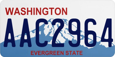 WA license plate AAC2964