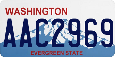 WA license plate AAC2969
