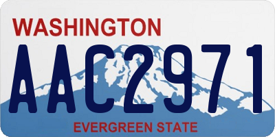 WA license plate AAC2971