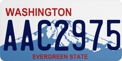 WA license plate AAC2975