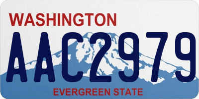 WA license plate AAC2979