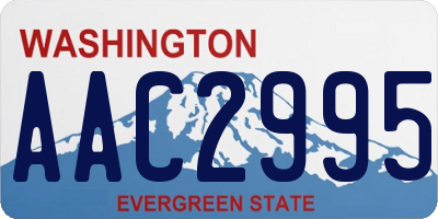 WA license plate AAC2995