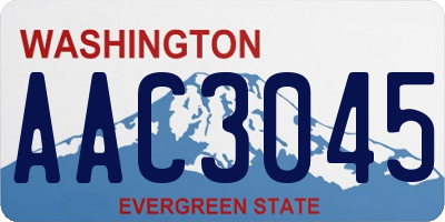 WA license plate AAC3045