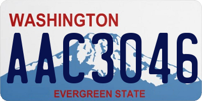 WA license plate AAC3046
