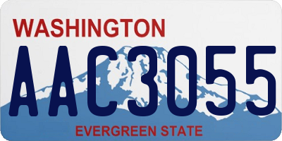 WA license plate AAC3055