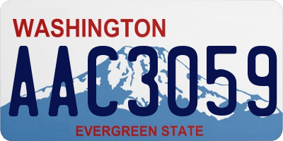 WA license plate AAC3059