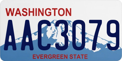 WA license plate AAC3079