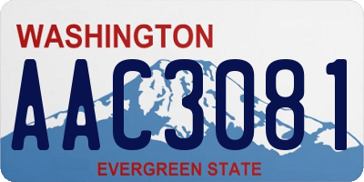 WA license plate AAC3081