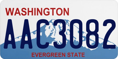 WA license plate AAC3082