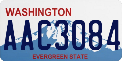WA license plate AAC3084