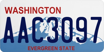 WA license plate AAC3097