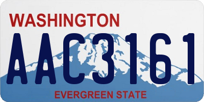 WA license plate AAC3161