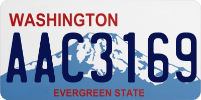 WA license plate AAC3169