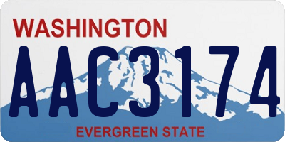 WA license plate AAC3174