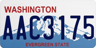 WA license plate AAC3175