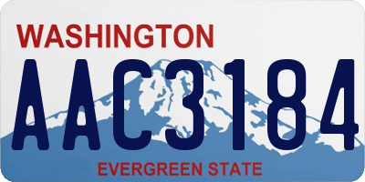 WA license plate AAC3184