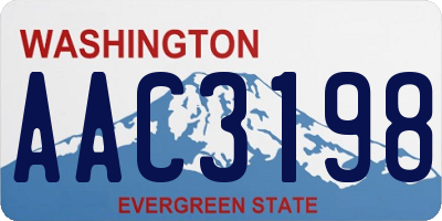WA license plate AAC3198