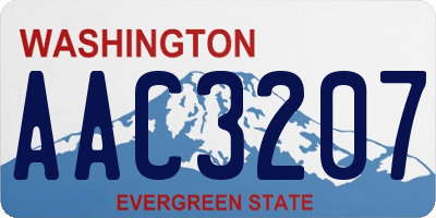 WA license plate AAC3207