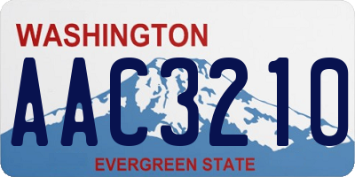 WA license plate AAC3210