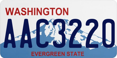 WA license plate AAC3220