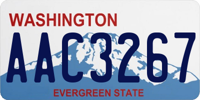 WA license plate AAC3267