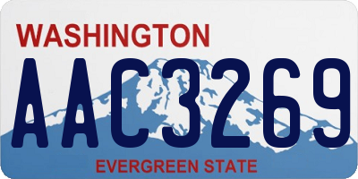 WA license plate AAC3269