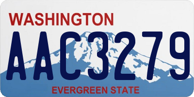 WA license plate AAC3279