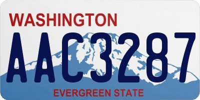 WA license plate AAC3287